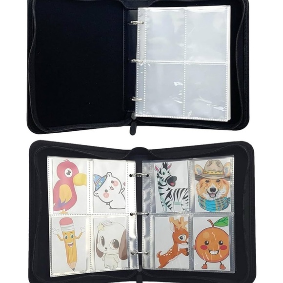 Card Binder with Sleeves 4 Pockets Card Binder Holder Compatible - Picture 4 of 6